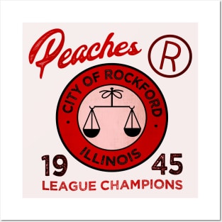 Rockford Peaches • AAGPBL • Rockford, Illinois Posters and Art